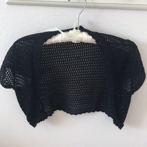 Cropped black cardigan